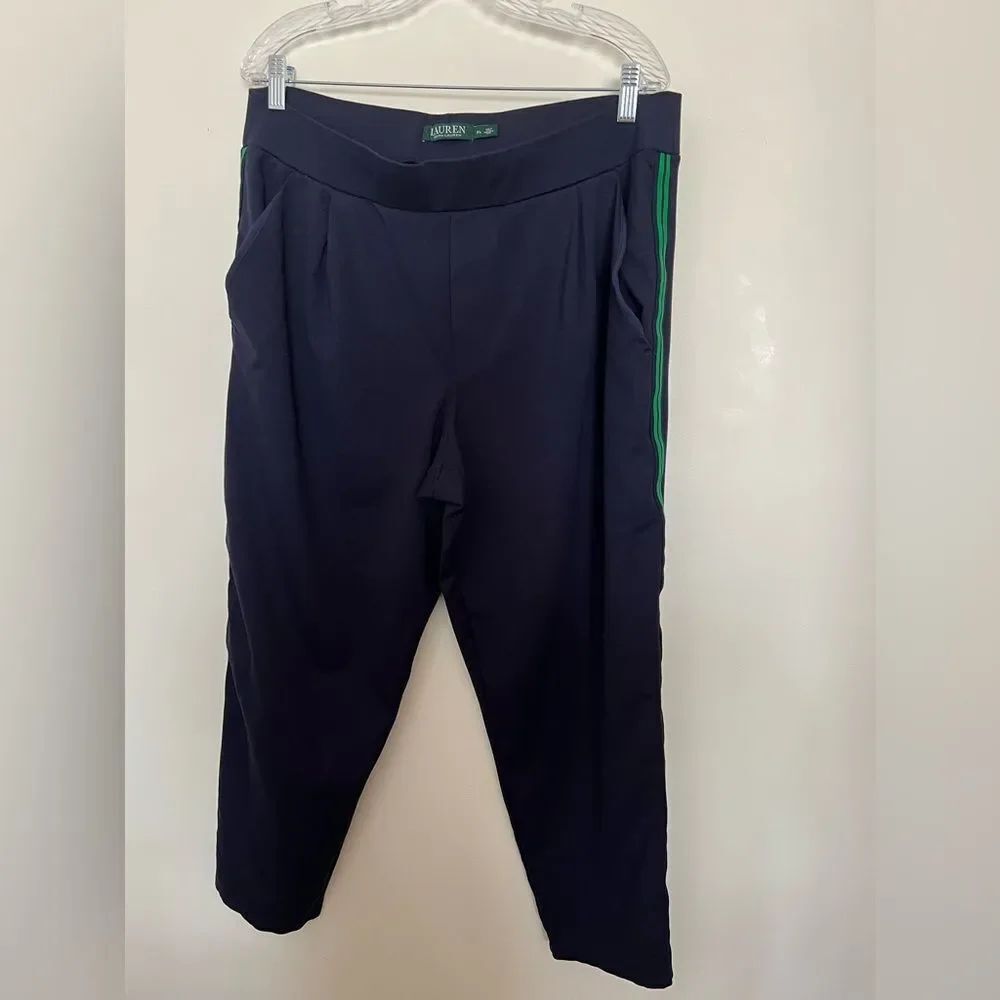 Ralph Lauren Black Knit Waistband Pants
